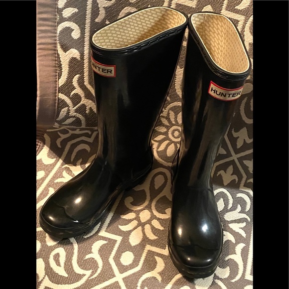 Hunter Other - HUNTER Original Black Gloss Rain Boots Wellingtons